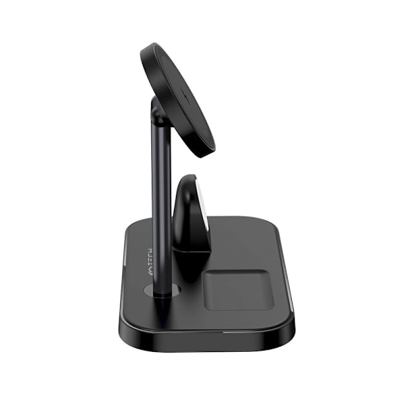 TECH-PROTECT QI15W-A22 3IN1 MAGNETISK MAGSAFE TRÅDLØS LADER SORT