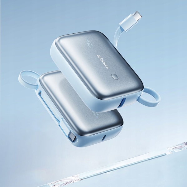 INNOSTYLE POWERGO MINI POWERBANK 10000MAH 3X USB USB-C 22,5W MED USB-C-KABEL