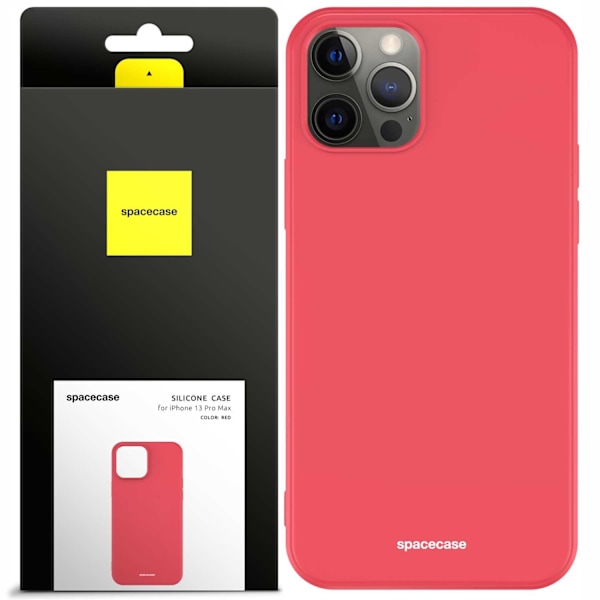 Spacecase Silikonecase För Iphone 13 Pro Max Case Rött Skydd