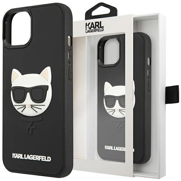 KARL LAGERFELD 3D GUMMI CHOUPETTE COVER TIL IPHONE 13 PRO / IPHONE 13 - SORT