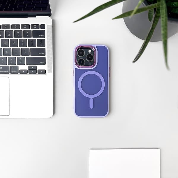 MAGNETIC COLLECTION MAGSAFE ETUI TIL IPHONE 16 PRO - LILLA