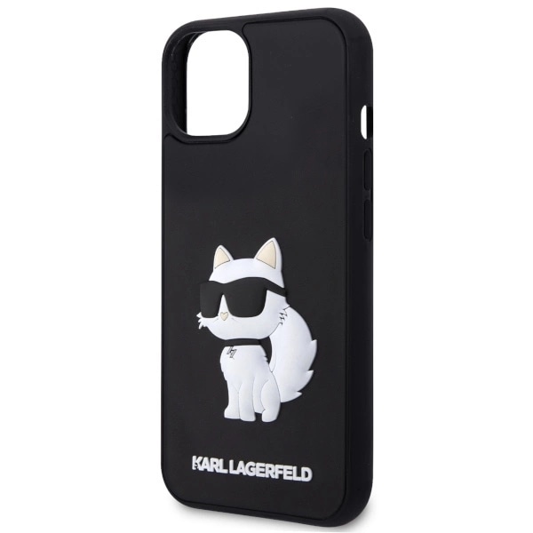 KARL LAGERFELD RUBBER CHOUPETTE 3D ETUI TIL IPHONE 14 PLUS - SORT