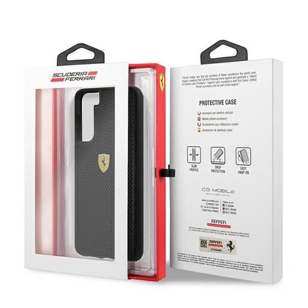 FERRARI ON TRACK PERFORERET ETUI TIL SAMSUNG GALAXY S21+ - SORT