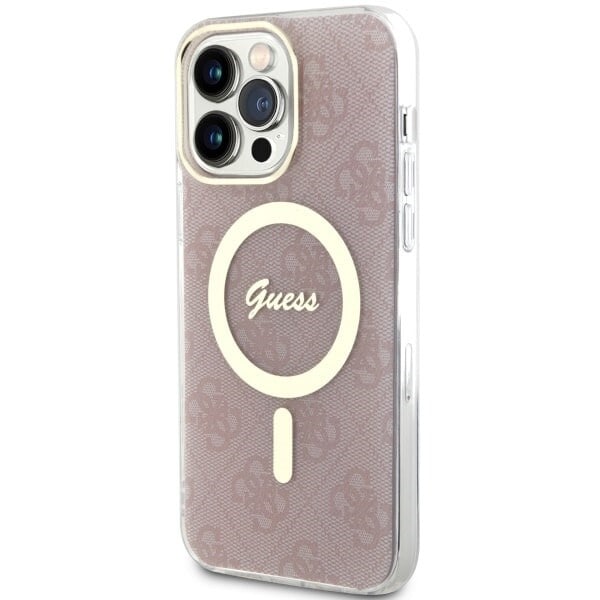 Guess GUHMP14XH4STP-deksel til iPhone 14 Pro Max 6.7 - rosa 4G MagSafe