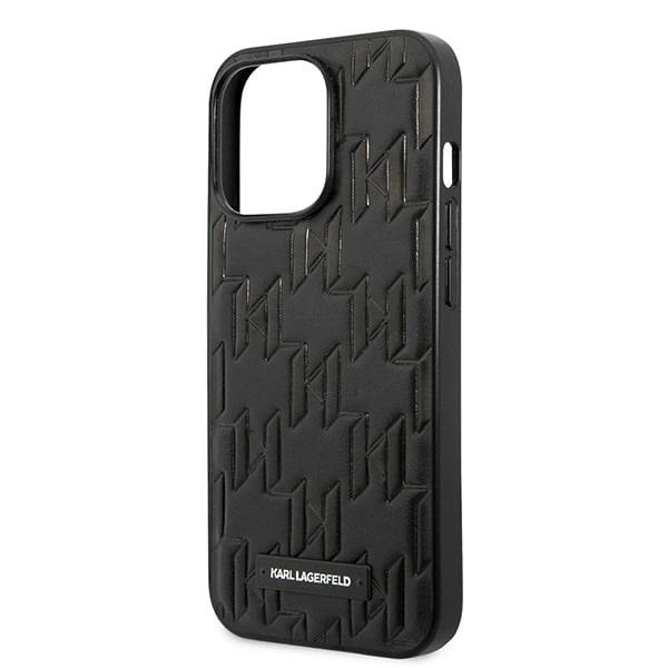 KARL LAGERFELD MONOGRAM PLAQUE COVER TIL IPHONE 13 PRO / IPHONE 13 - SORT