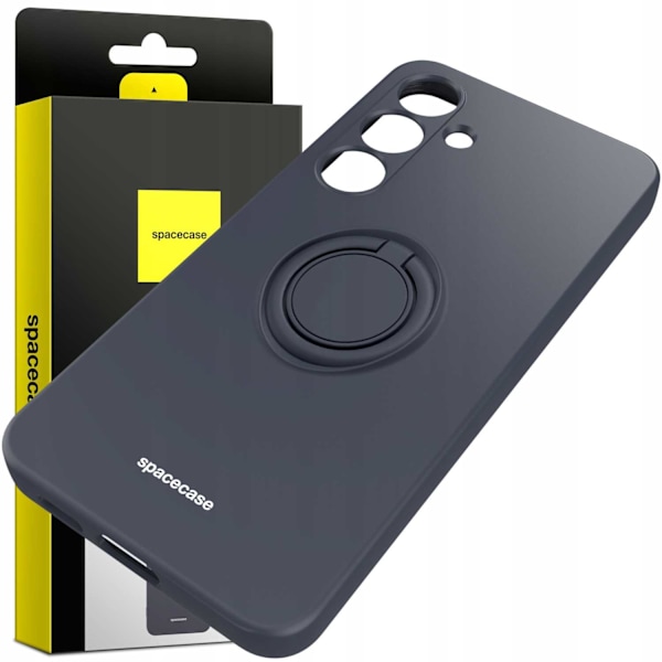 Spacecase Silikonecase Ring För Galaxy S24 Svart Skydd