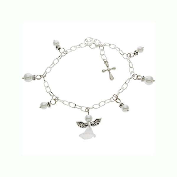 Armband med ängel och pärlor da0c | Fyndiq