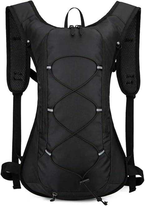 Small Cycling Backpack Waterproof Men's and Women's Sports Backpack Ski Backpack-FA- Black