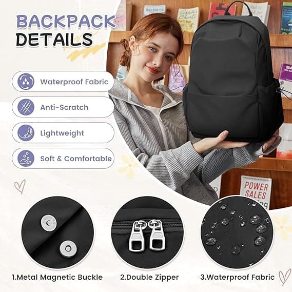School & Laptop Backpack 14 Inch Black