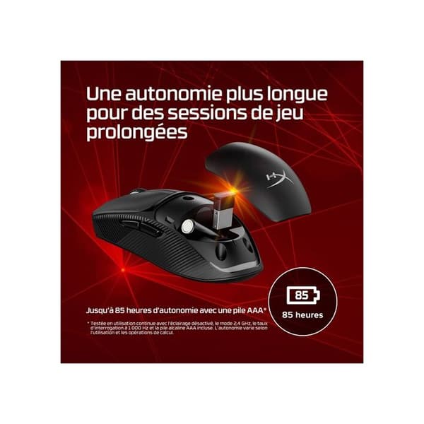 Souris Hyper X Pulsefire Fuse Wireless Gaming Mouse Svart 64