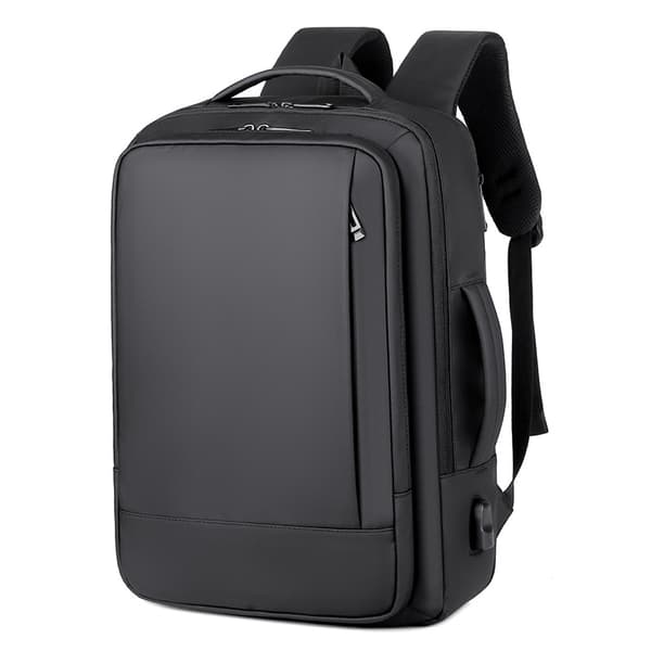 Laptop Backpack with USB Charging Port Waterproof Black