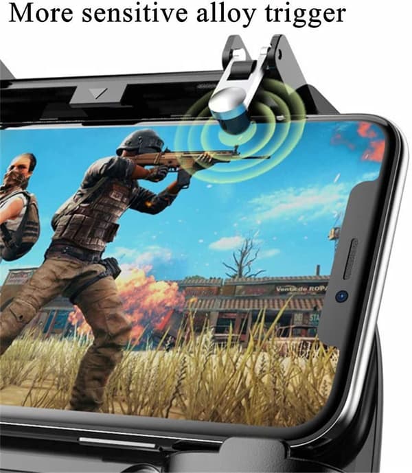 Mobile Game Controller för PUBG Mobile Controller L1R1 Mobile Game Trigger Joystick Gamepad för 4-6,5" iOS & Android-telefon (W10 Update)