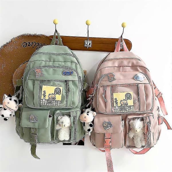 Backpack Kawaii School Bag With Pendant Small Backpack School Supplies High School Students School Bag
