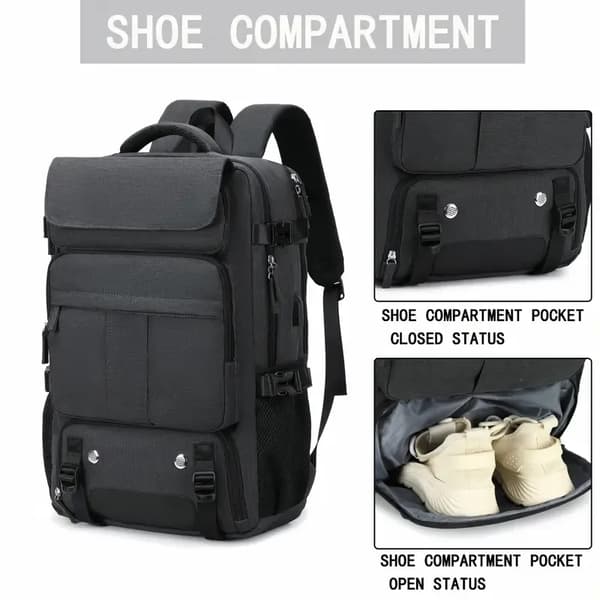Backpack - Large Carry-on Backpack, 17.3-inch Laptop Backpack (Peacock Green)