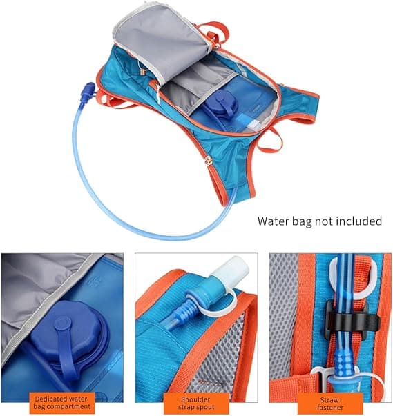 Small Cycling Backpack Waterproof Men's and Women's Sports Backpack Ski Backpack-FA- Black