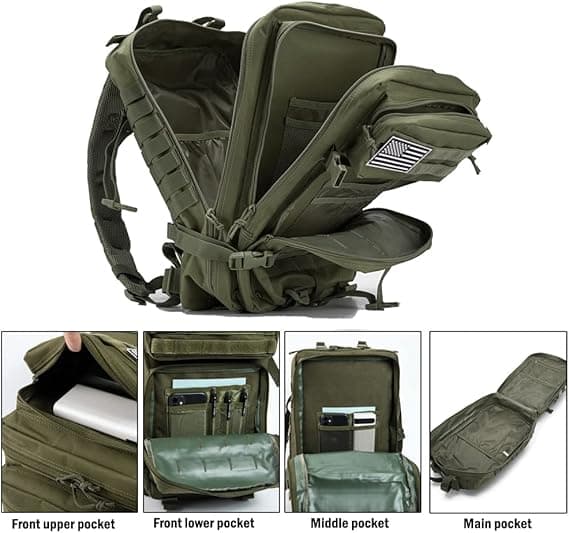 45L Tactical Military Backpack for Men Camping Hiking Trekking Daypack Assault Pack