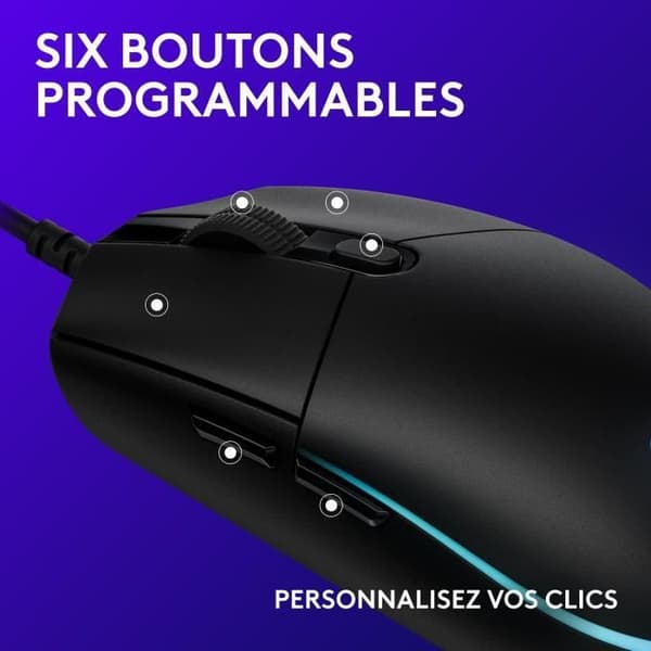 Logitech - G203 LightSync RGB Gaming Mouse - Svart 85