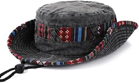 Herrar Sommar Solhattar Strand Boonie Hat Fishsing Hat mörkgrå