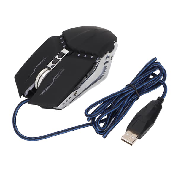 Gamingmus med optisk motor, anpassad programmering, metallmålningsprocess, hålslagningsprocess, USB-kabelmus 0.1