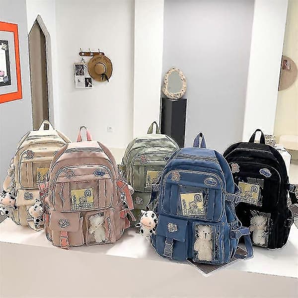 Backpack Kawaii School Bag With Pendant Small Backpack School Supplies High School Students School Bag