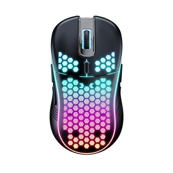 Trådlös RGB-spelmus för PC, Bluetooth-anslutning med lättvikts-bikakeskal