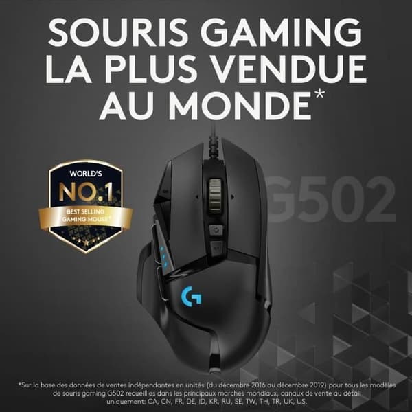 Logitech G502 HERO Gaming Mouse Svart 121
