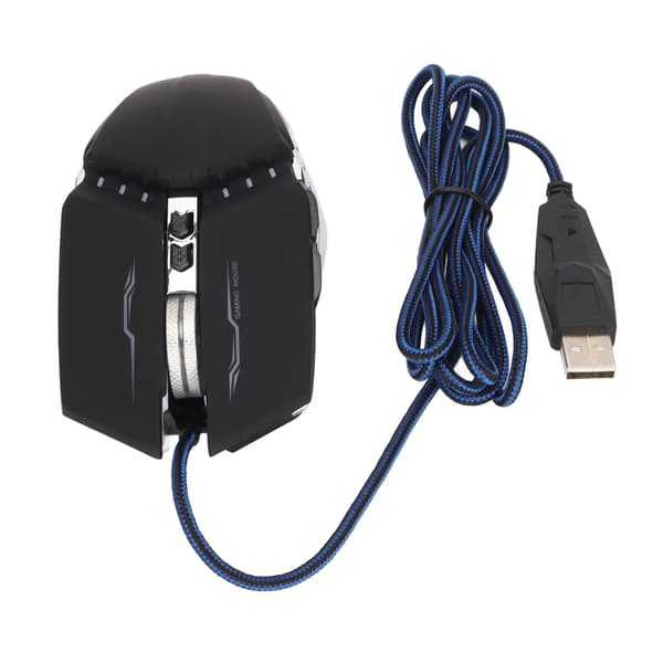 Gamingmus med optisk motor, anpassad programmering, metallmålningsprocess, hålslagningsprocess, USB-kabelmus 0.1
