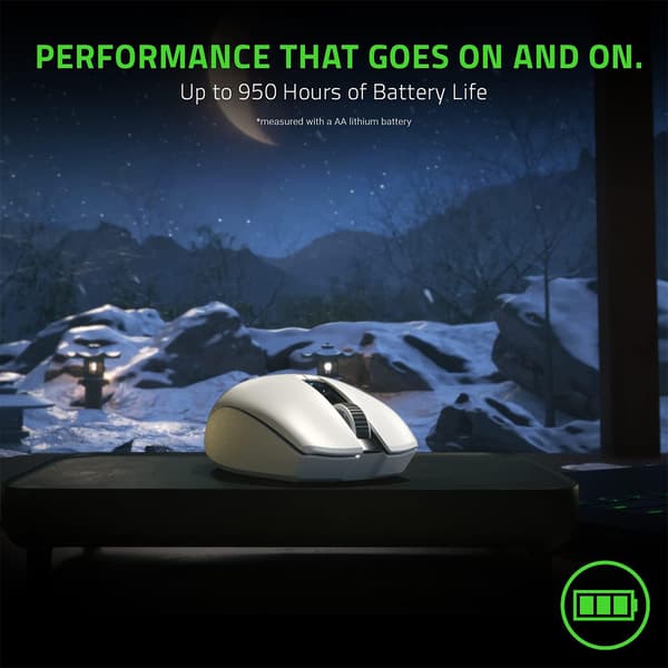 Razer Orochi V2 White wireless Bluetooth 18000 DPI gaming mouse vit white