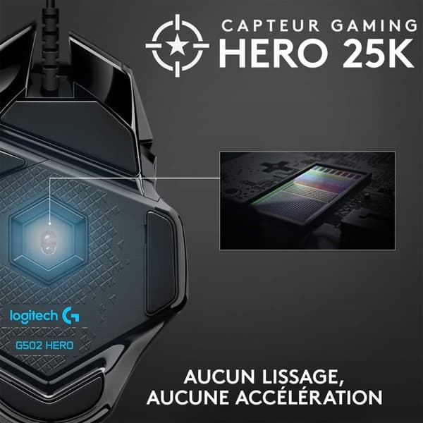 Souris Gaming - TD® - Trådbunden - 16K - Lightsync - Anpassningsbar