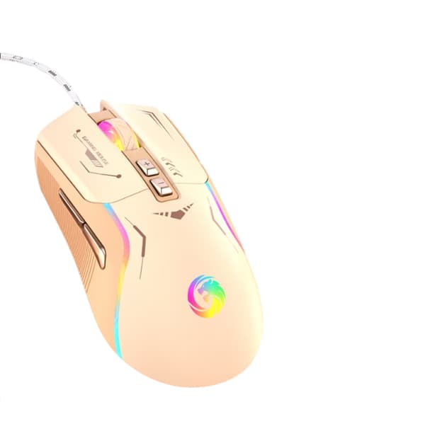 USB trådad spelljusmus Yellow