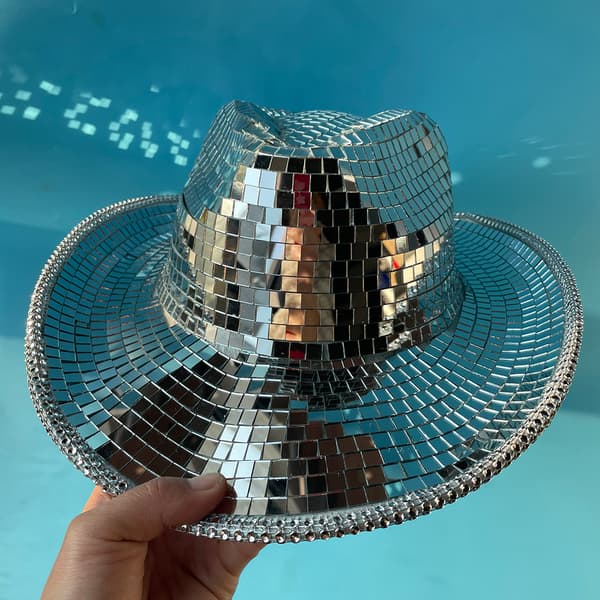 Reflekterande Disco-Paljetter Cowboys Hat Mode Solhatt F