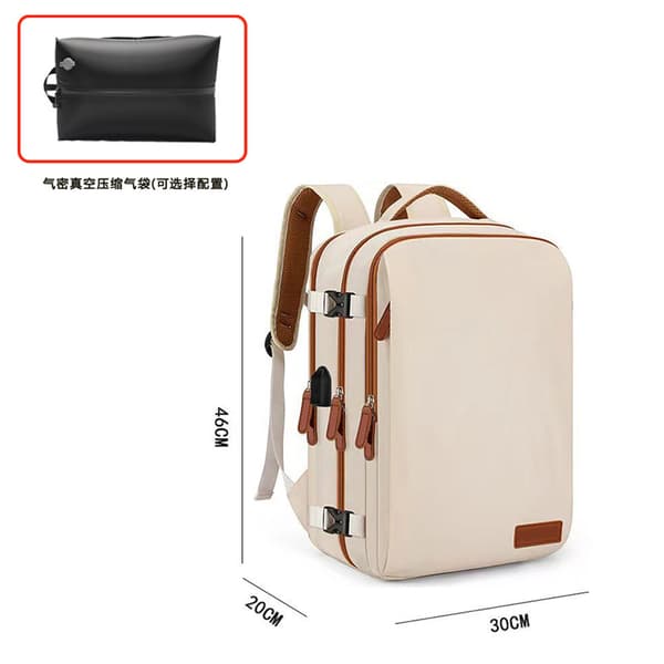 Unisex Travel Backpack - Large Capacity Multi-Layer Laptop Bag with USB Port E