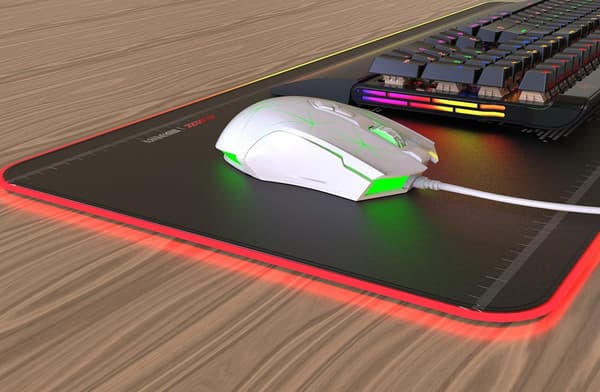 AJ52 Watcher RGB-spelmus, programmerbar 6 knappar, ergonomisk LED-bakgrundsbelyst USB spelmöss Dator Bärbar PC