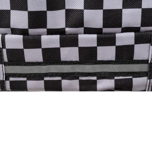 Backpack 22L with laptop compartment and shoe bag, black checkered 600D Oxford