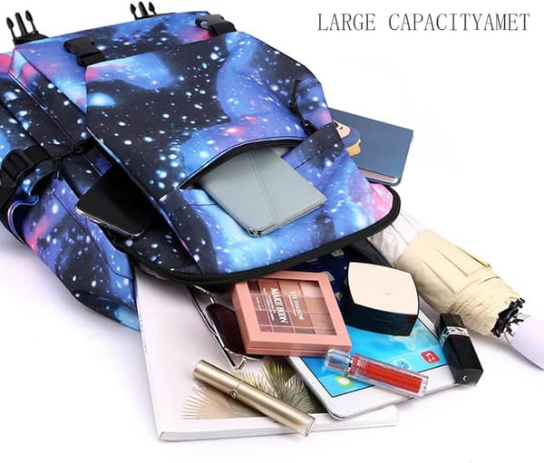 Student Backpack Large Capacity CR7 with Lunch Bag and Pencil Case (3-piece Set M008)_Super Gift