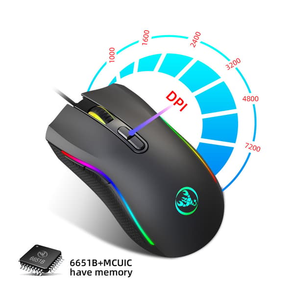 Högklassig optisk professionell spelmus, RGB-markisgami