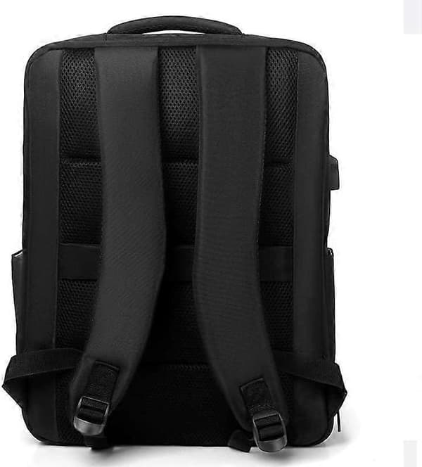 Expandable Laptop Backpack College Large Capacity Backpack (Black, 17 inch)
