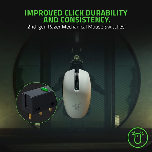 Razer Orochi V2 White wireless Bluetooth 18000 DPI gaming mouse vit white