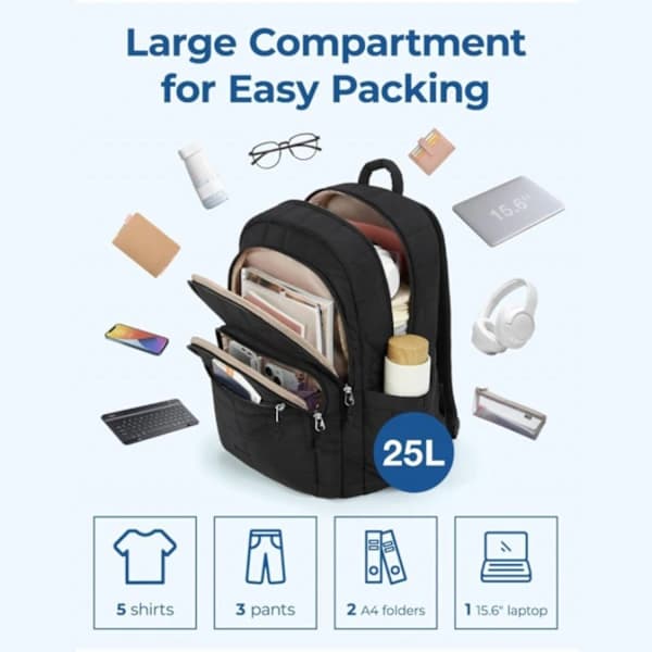 Laptop Backpack with Large Capacity, Spacious Computer Backpack for Business, School, Travel Beige Beige Beige