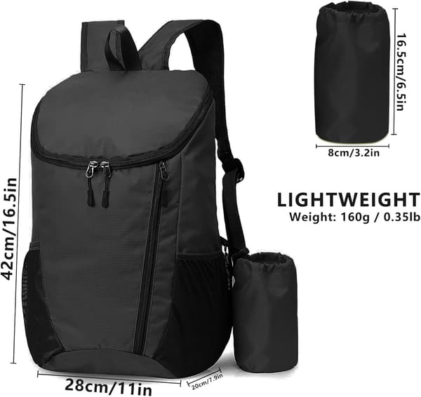 Lightweight Foldable Backpack, Small Hiking Backpack, Waterproof Packable Backpack for Men Women Kids, Durable Backpack for Outdoor Sports