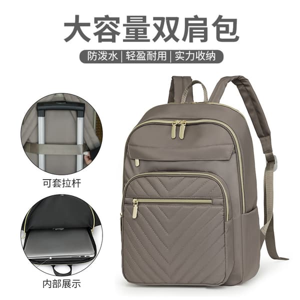 Compact Water-Resistant Nylon Backpack for Women, Everyday Travel Backpack