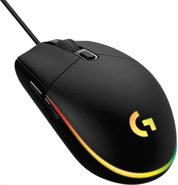 G102 LIGHTSYNC Gamingmus med RGB-belysning, 6 programmerbara knappar, spelsensor, 8K DPI-spårning 12