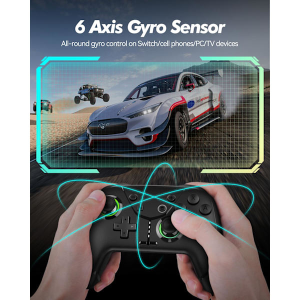 2025 Senaste Modell Trådlös Switch Kontroller för Nintendo Switch/Lite/OLED, Bluetooth Spelkontroller för iPhone/Android/Mobiltelefon/PC/S
