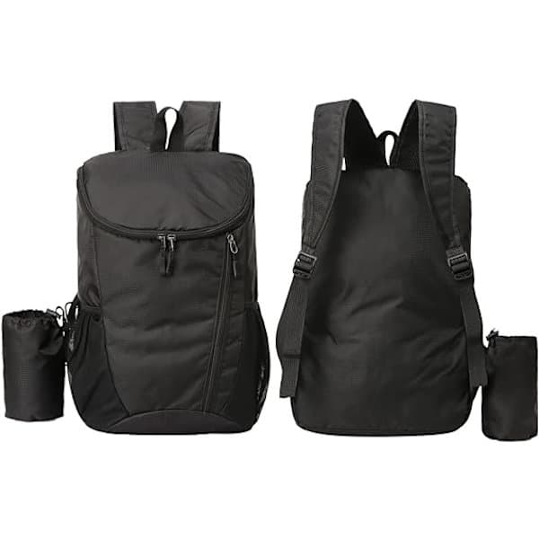 Foldable Backpack, Waterproof Outdoor Sports Backpack, Black