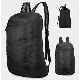 Hiking Backpack Travel Backpack Ultralight Daypack Foldable Backpack Outdoor Backpack for Camping Sports Running Black (Black)