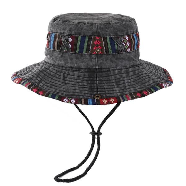 Herrar Sommar Solhattar Strand Boonie Hat Fishsing Hat mörkgrå