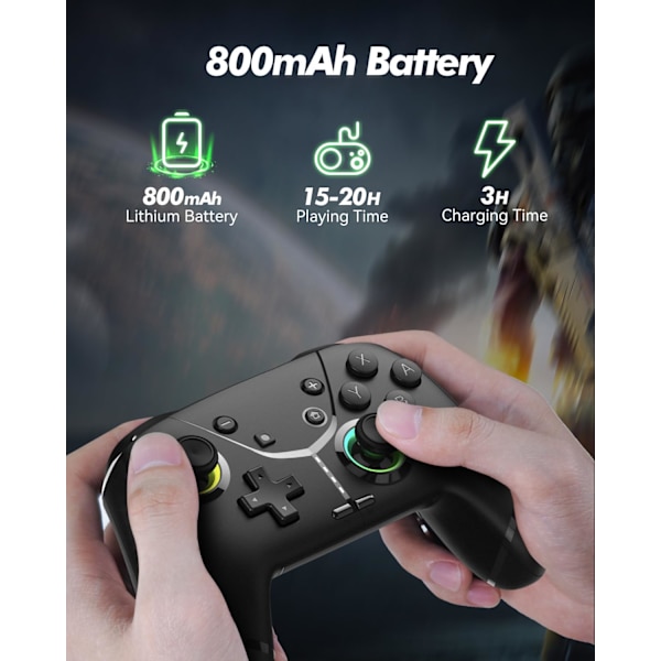 2025 Senaste Modell Trådlös Switch Kontroller för Nintendo Switch/Lite/OLED, Bluetooth Spelkontroller för iPhone/Android/Mobiltelefon/PC/S