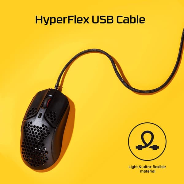 Gamingmus - Honungskaka-hölje, Hexagon Design, Hyperflex-kabel