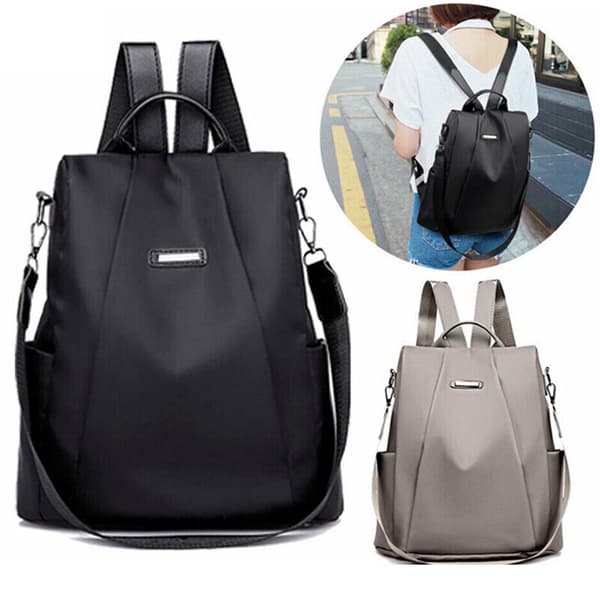 Anti-theft Backpack Waterproof Backpack Shoulder Bag BLACK - black