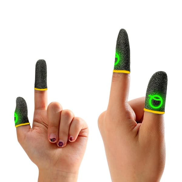 2 st Luminous Mobile Gaming Controller Finger Sleeves Mobila Spelhandskar Touch Screen Finger Cots